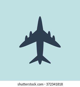 Icon of Airplane. EPS-10.