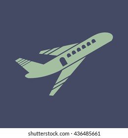 Icon of Airplane. Eps-10.