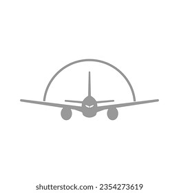 icon airplane illustration design trendy