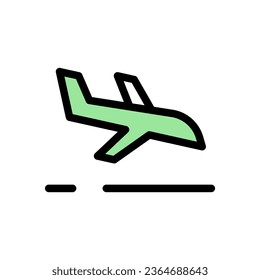 icon airplane landing, editable file