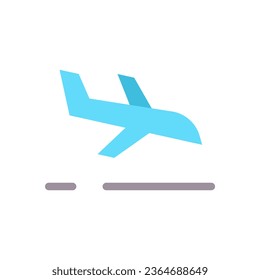 Icon-Landung des Flugzeugs, bearbeitbare Datei