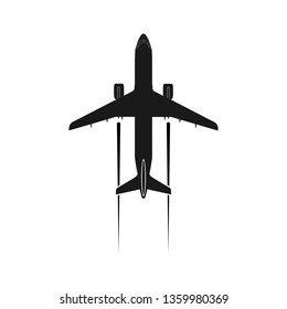 Icon or airplane logo, simple flat design