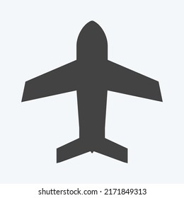 Icon Airplane mode. suitable for Mobile Apps symbol. glyph style. simple design editable. design template vector. simple symbol illustration