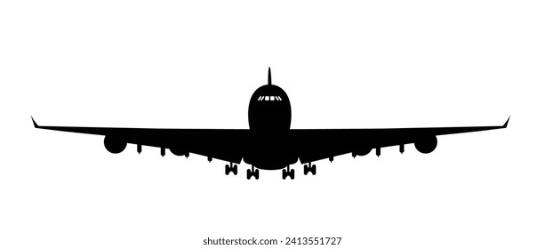 Icon of an airplane on a white background