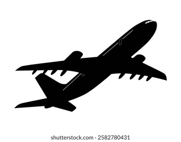 Icon of an airplane on a white background NOT IA