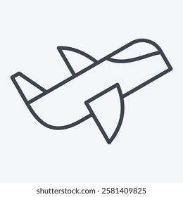 Icon Airplane. related to Hobbies symbol. line style. design editable