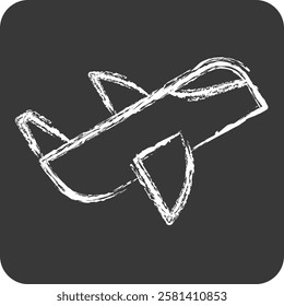 Icon Airplane. related to Hobbies symbol. chalk Style. design editable