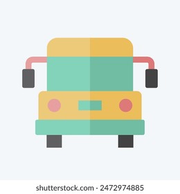 Icon Airport Bus. related to Airport symbol. flat style. simple design illustration
