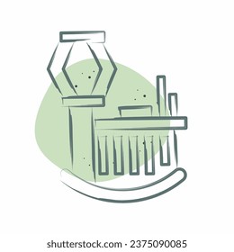Icon Airport. related to Icon Building symbol. Color Spot Style. simple design editable. simple illustration