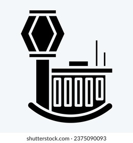 Icon Airport. related to Icon Building symbol. glyph style. simple design editable. simple illustration
