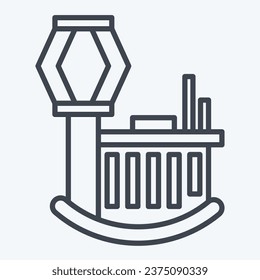 Icon Airport. related to Icon Building symbol. line style. simple design editable. simple illustration