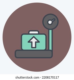 Icon Airport Scales. suitable for education symbol. color mate style. simple design editable. design template vector. simple illustration