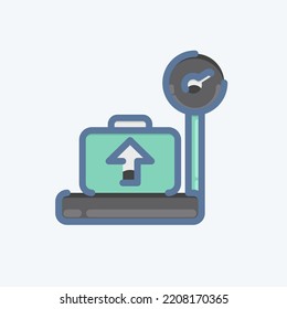 Icon Airport Scales. suitable for education symbol. doodle style. simple design editable. design template vector. simple illustration