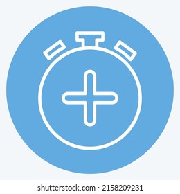 Icon Alarm Add. suitable for Infographics symbol. blue eyes style. simple design editable. design template vector. simple symbol illustration