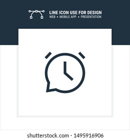 icon alarm chat graphic design single icon vector illustration