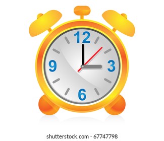 Icon alarm clock for design.
