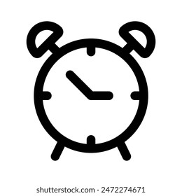 An Icon of alarm clock in editable style, easy to use and download