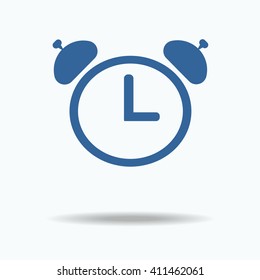 Icon alarm clock. flat design. Vector.