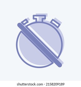 Icon Alarm Off. suitable for Infographics symbol. two tone style. simple design editable. design template vector. simple symbol illustration
