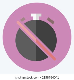 Icon Alarm Off. suitable for Infographics symbol. flat style. simple design editable. design template vector. simple symbol illustration
