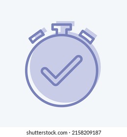 Alarma de iconos activada. adecuado para el símbolo Infographics. estilo de dos tonos. diseño simple editable. vector de plantilla de diseño. ilustración de símbolo simple
