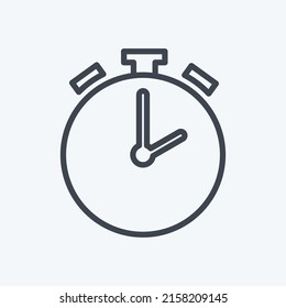 Icon Alarm. suitable for Infographics symbol. line style. simple design editable. design template vector. simple symbol illustration