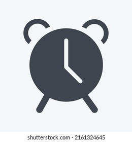 Icon Alarm. suitable for Mobile Apps symbol. glyph style. simple design editable. design template vector. simple symbol illustration