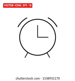 icon alarm vector simple design line fill glyph