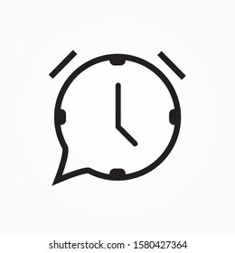 icon alarm vector simple design line fill glyph