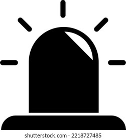 icon alarm vector simple design line fill glyph ON WHITE BACKGROUND..eps