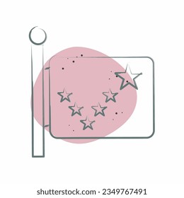 Icon Alaska Flag. related to Alaska symbol. Color Spot Style. simple design editable. simple illustration