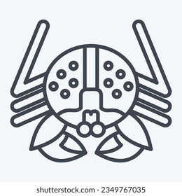 Icon Alaskan King Crab. related to Alaska symbol. line style. simple design editable. simple illustration