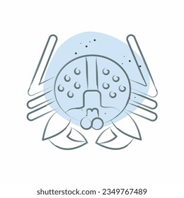 Icon Alaskan King Crab. related to Alaska symbol. Color Spot Style. simple design editable. simple illustration