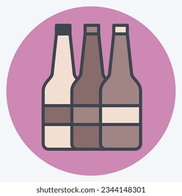 Icon Alcohol. related to Addiction Dictionary symbol. color mate style. simple design editable. simple illustration