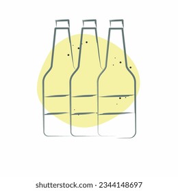 Icon Alcohol. related to Addiction Dictionary symbol. Color Spot Style. simple design editable. simple illustration