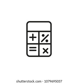 Icon of algebraic calculator. Counting, analyzing, tool. Accounting concept. Can be used for topics like economy, investment, mathematics
