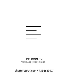 Icon align left graphic design single icon vector