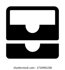 Icon alle Inbox-Vektorillustration-Illustration flach einzeln auf weißem Hintergrund.