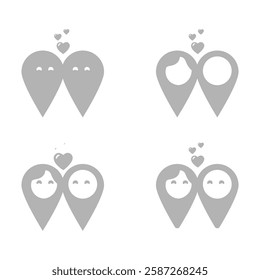 icon of all labels man woman, vector illustration
