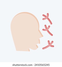 Icon Allergy. related to Respiratory Therapy symbol. flat style. simple design editable. simple illustration