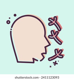 Icon Allergy. related to Respiratory Therapy symbol. MBE style. simple design editable. simple illustration