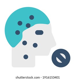 icon allergy using flat style and blue color dominate
