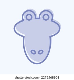 Icon Alligator. related to Animal Head symbol. simple design editable. simple illustration