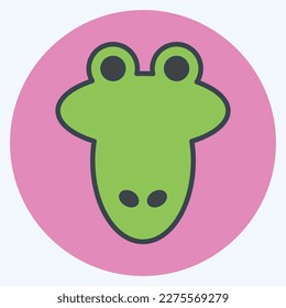 Icon Alligator. related to Animal Head symbol. simple design editable. simple illustration