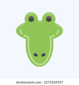 Icon Alligator. related to Animal Head symbol. simple design editable. simple illustration
