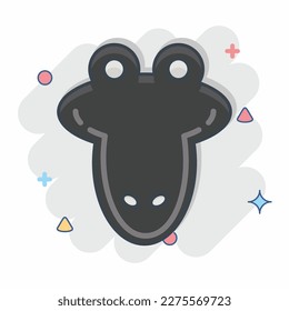 Icon Alligator. related to Animal Head symbol. simple design editable. simple illustration