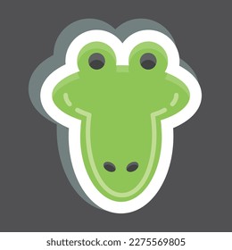 Icon Alligator. related to Animal Head symbol. simple design editable. simple illustration