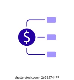 Icon a allocation, isolated against a clean background.
