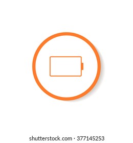 Icon almost discharged battery.