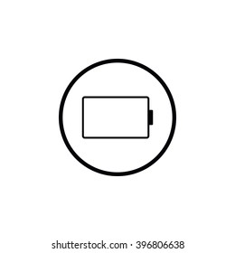 Icon almost discharged battery.